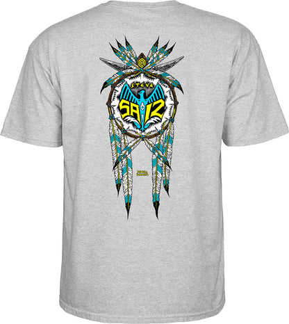 Powell Peralta Steve Saiz Totem T-shirt - Athletic Heather