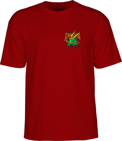Powell Peralta Steve Caballero Street Dragon T-shirt - Garnet - X747X