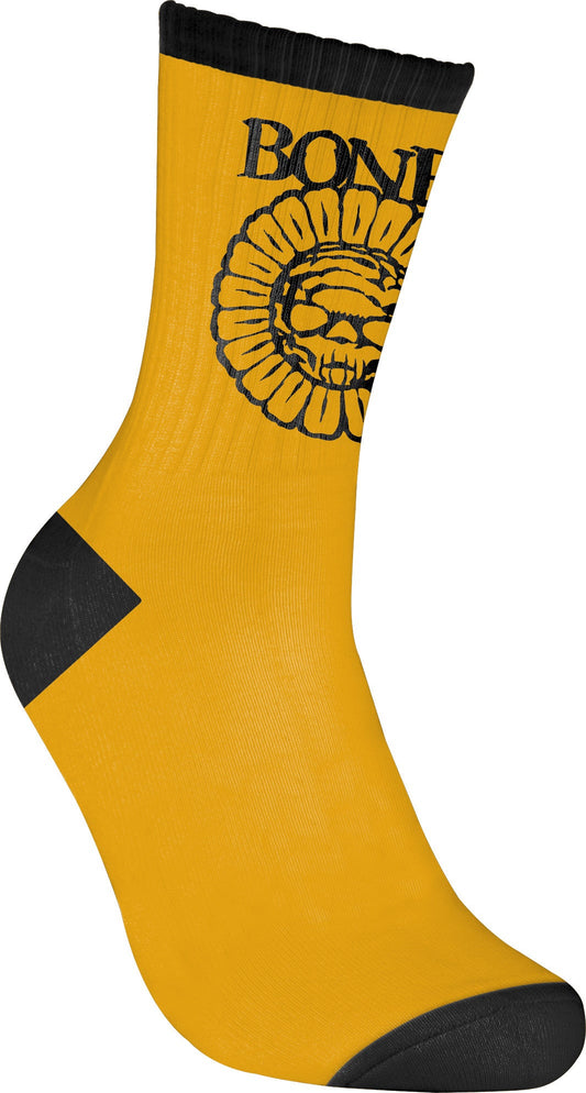 Bones Wheels Pushing Up Daisies Socks - Gold - X747X