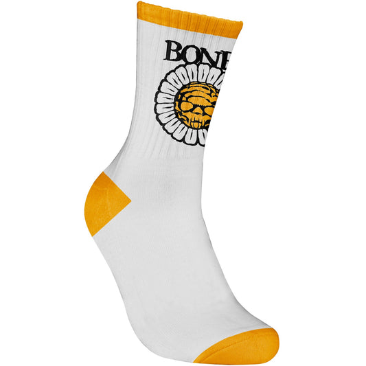 Bones Wheels Pushing Up Daisies Socks - White - X747X