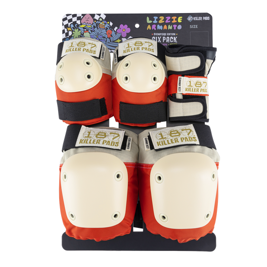 187 Killer Pads Lizzie Armanto Edition Six Pack Pad Set Wrist Guards / Elbow Pads / Knee Pads - X747X