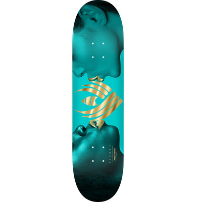 Powell Peralta Kiss Flight Skateboard Deck - 8.13″ Turquoise/Gold Foil - X747X