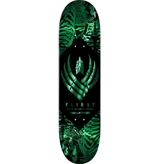 Powell Peralta Skeleton Flight Skateboard Deck - 8.13″ Teal Foil