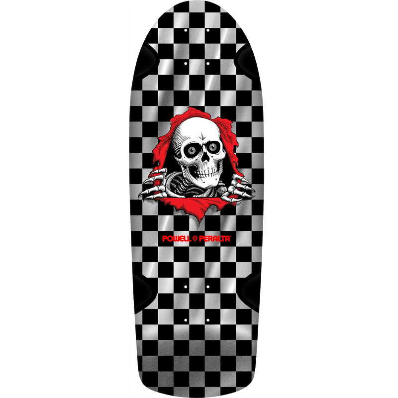 Powell Peralta OG Ripper Checker Reissue Deck - 10″ Silver Foil - X747X