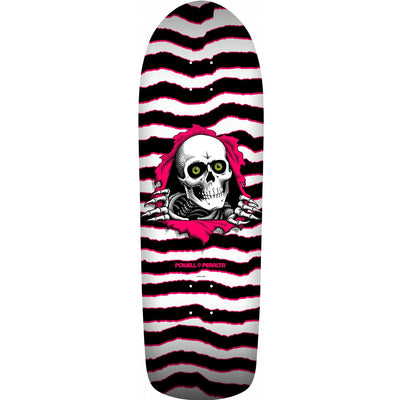 Powell Peralta Old School Ripper Skateboard Deck - 9.89″ White/Pink - X747X