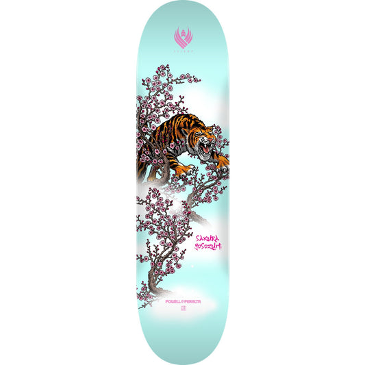 Powell Peralta Pro Yosozumi Samurai Tiger Flight Skateboard Deck - 8.25″ Lt Blue
