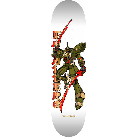 Powell Peralta Steve Caballero Gundam Flight Skateboard Deck - 8.25″ White/Gold Foil **PRE-ORDER**