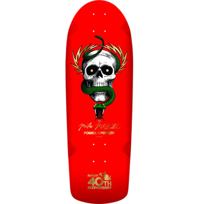 Powell Peralta Mike McGill 40th Anniversary McTwist Reissue Skateboard Deck - 10" Red/Gold Foil - X747X