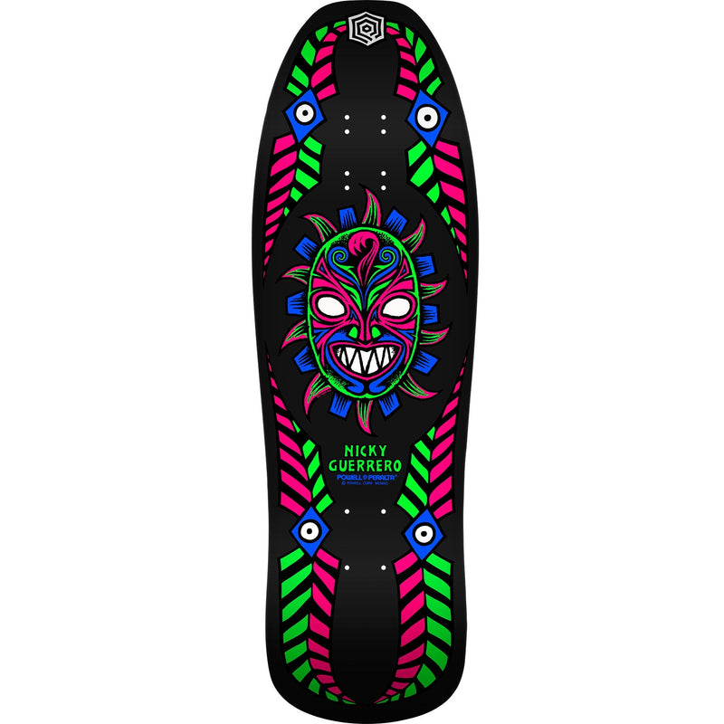Powell Peralta Nicky Guerrero Mask Skateboard Deck - 10″ Blacklight - X747X
