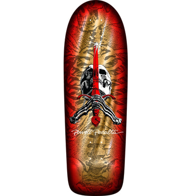 Powell Peralta OG Skull & Sword  Reissue Deck - 10″ Gold Foil - X747X