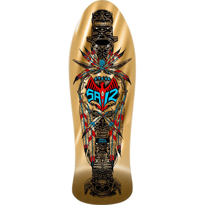 Powell Peralta Steve Saiz Totem Reissue Skateboard Deck - 10″ Gold Foil - X747X