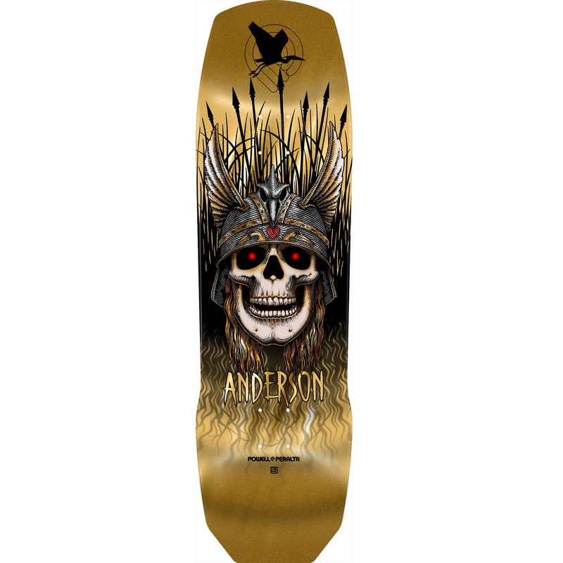 Powell Peralta Pro Andy Anderson Heron 7-Ply Maple Skateboard Deck - 9.13″ Gold Foil - X747X