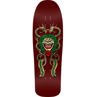 Powell Peralta Steve Caballero Mask Reissue Skateboard Deck - 9.75″ Burgundy/Gold Foil - X747X