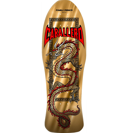 Powell Peralta Steve Caballero Chinese Dragon Reissue Skateboard Deck - 10" Gold Foil - X747X