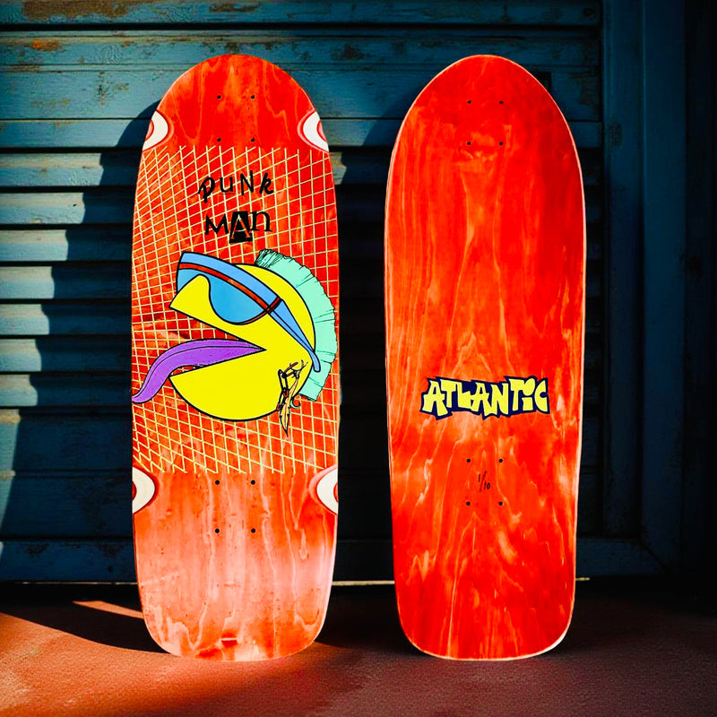 80s Punk Man 10”x30” Limited Edition, HAND-PAINTED Deck (1 of 10) - X747X