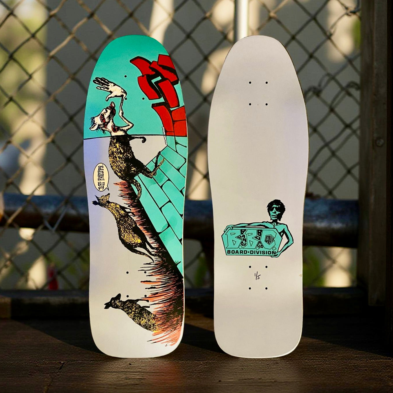 Jeff Phillips Kangaroos Limited Edition BBC Deck, HAND-PAINTED METALLIC 10"x31" (1 of 5)