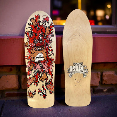 Monty Nolder BBC Exploded Bulldog (#3) Limited Edition Deck 10.2"x32" HAND-PAINTED (1 of 15) - X747X