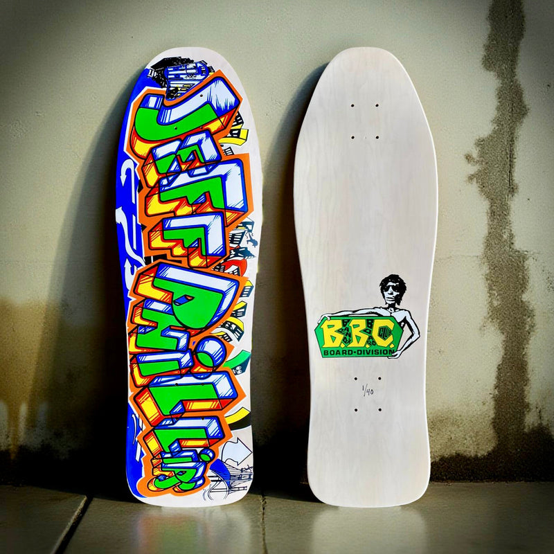 Jeff Phillips GRAFFITI Limited Edition, White HAND PAINTED BBC Deck (1 of 40) - X747X