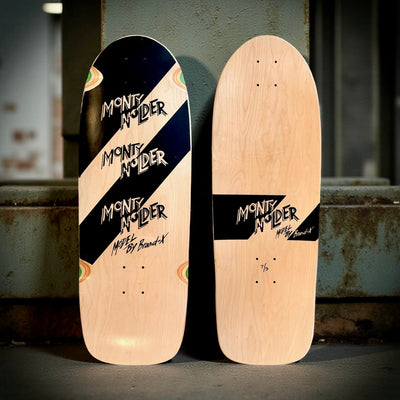 Monty Nolder STRIPES Limited Edition Deck 10”x30” HAND-PAINTED (1 of 9) - X747X