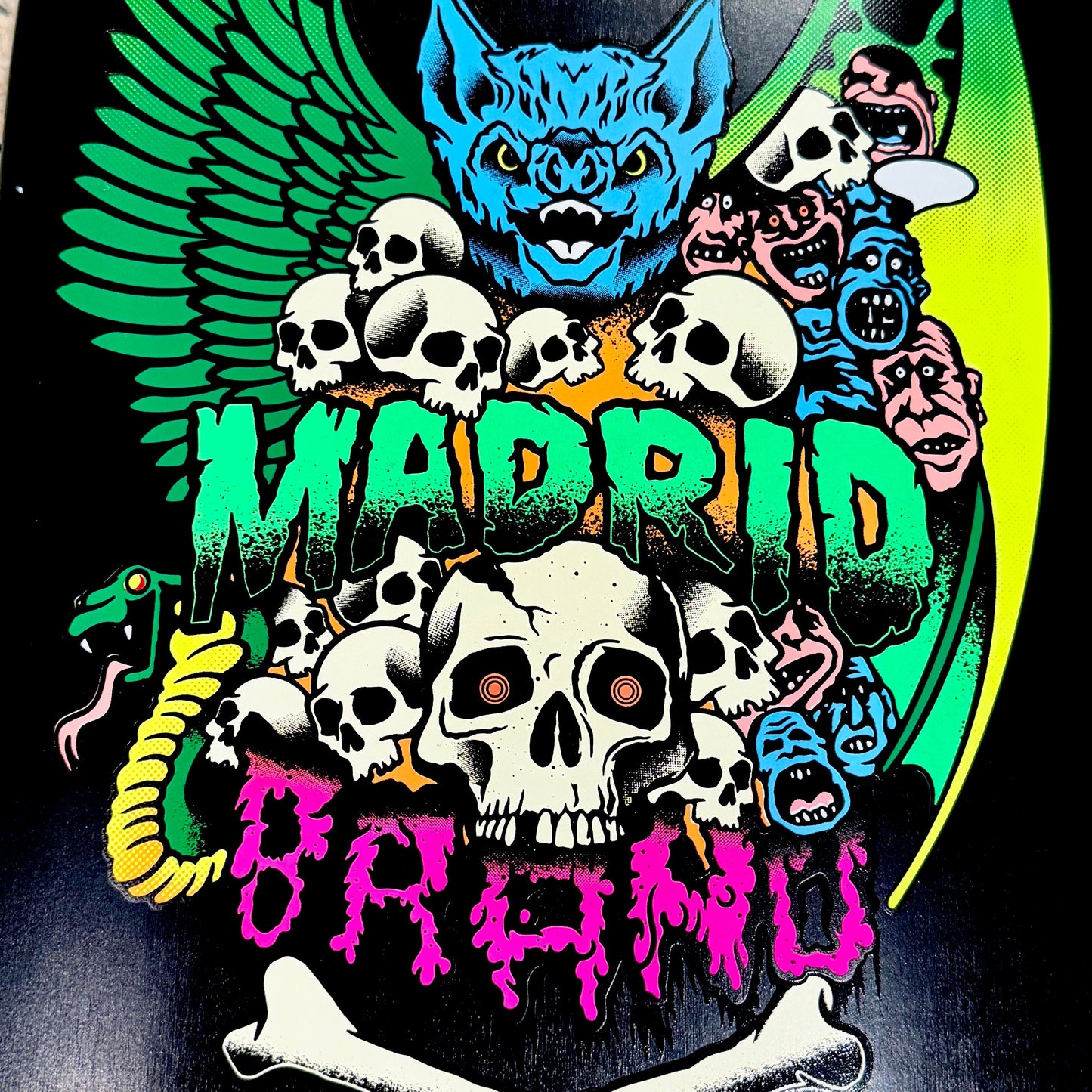 Brand-X-Madrid Collab Limited Edition Deck 10.25"x31" HAND-PAINTED