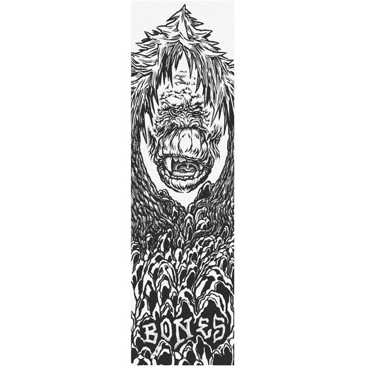 Bones Forest Face Single Sheet Griptape 9″x33″ - White - X747X