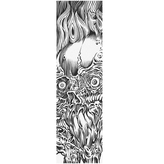 Bones Stare Down Single Sheet Griptape 9″x33″ - White - X747X