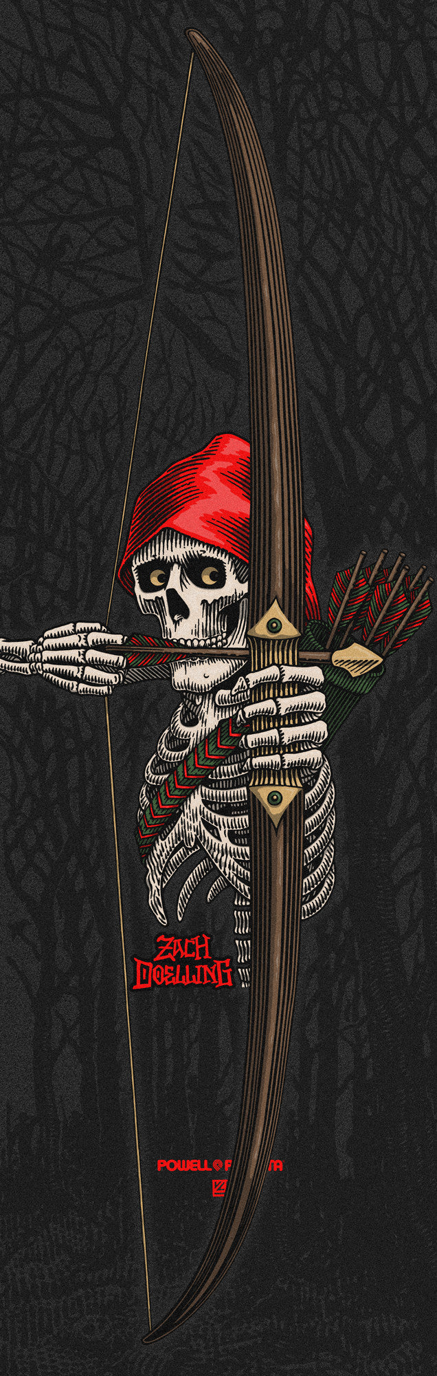 Powell Peralta Zach Doelling Archer Griptape - 10.5″x33″ Black - X747X