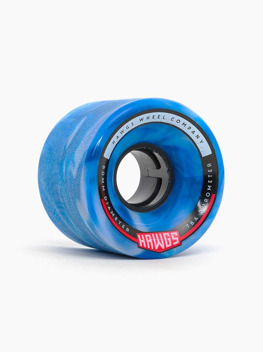 Hawgs Chubby Wheels 60mm 78a - Blue/White Swirl (Set of 4)