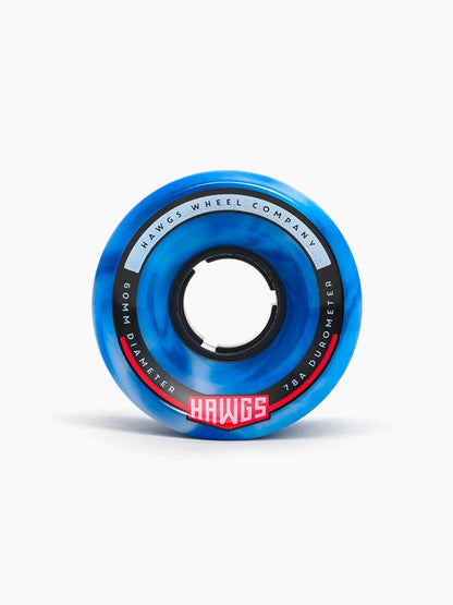Hawgs Chubby Wheels 60mm 78a - Blue/White Swirl (Set of 4)