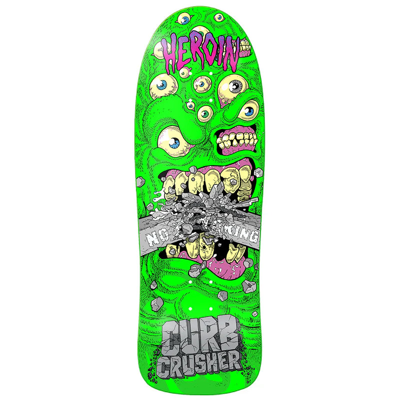 Heroin Curb Crusher Chomp Skateboard Deck - 10.25" - X747X