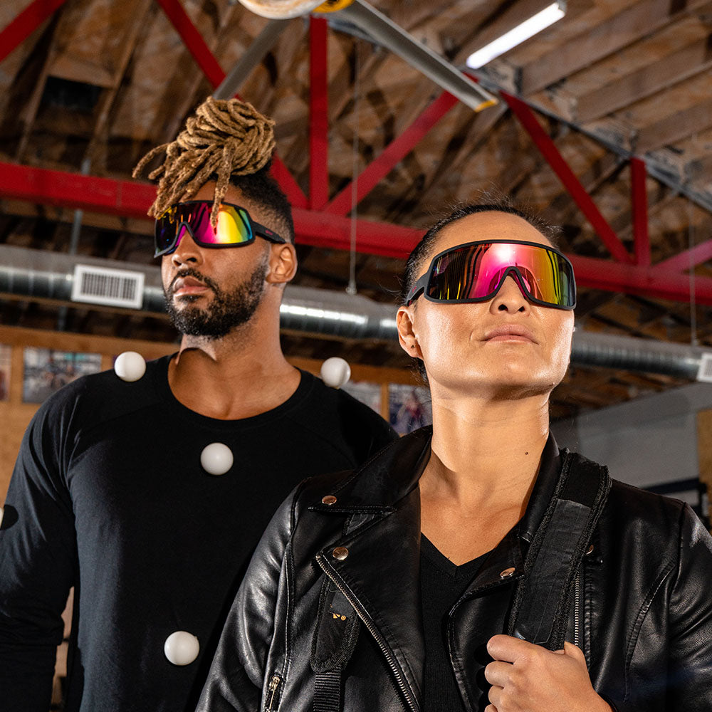 "I Do My Own Stunts” Wrap Gs Polarized Sunglasses - X747X