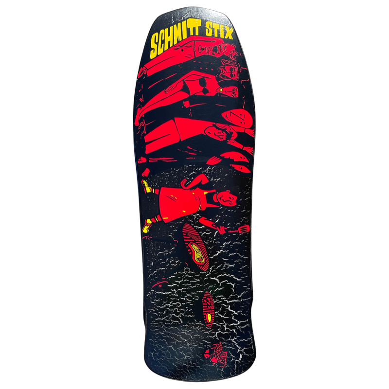 Schmitt Stix Joe Lopes BBQ LTD Crackle Black/White 10.125" Skateboard Deck - X747X