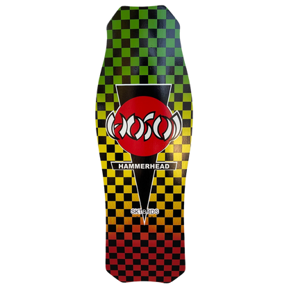 Hosoi O.G. Hammerhead Rasta Checkerboard 10.5" Complete Skateboard