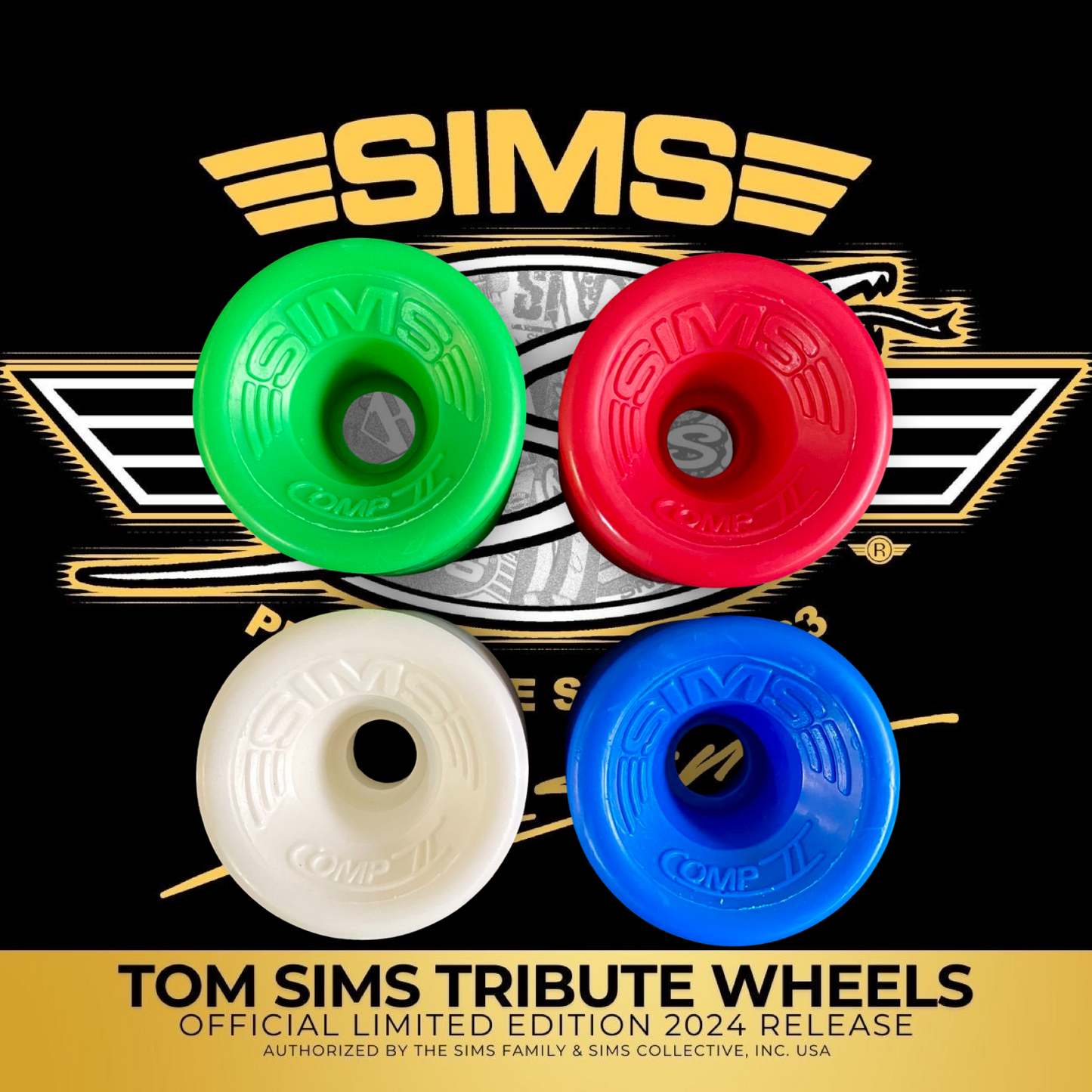 SIMS COMP II Conical Wheels 64mm/95A (1 of 25) - X747X