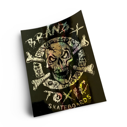 Brand-X-Toxic Molder Metallic Sticker 4”