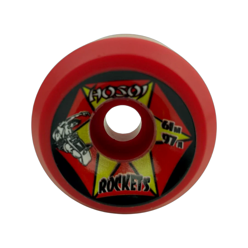 Hosoi Rockets Wheels 61mm 97a - Red (Set of 4) - X747X