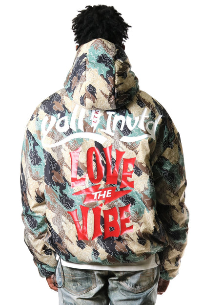 KAMI Padded Crop Style Nylon Pullover Jacket
