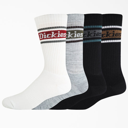 Dickies 4-Pack Skate Rugby Socks - Assorted Colors/ Stripe (QA) - X747X