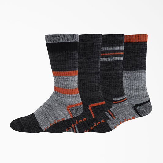 Dickies Striped Crew Socks - Graphite/Black/Orange