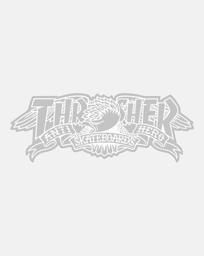 THRASHER X ANTI-HERO MAG BANNER 8" STICKER - X747X
