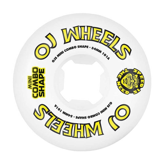 OJ Wheels Team Line Original Mini Combo 54mm 101a - White (Set of 4)