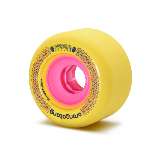 Orangatang Beefcake 73mm 86a Longboard Wheels  - Yellow (Set of 4)