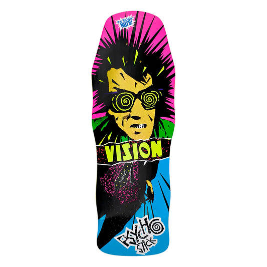 Vision Original Psycho Stick Skateboard Deck - 10″ Blue - X747X