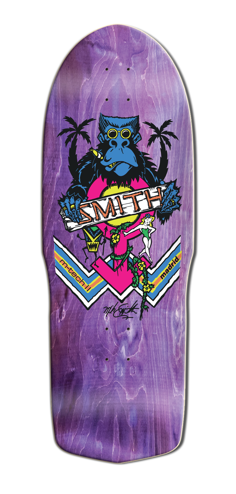 Madrid Mike Smith Ape Purple Stain Ultra LTD 10" Skateboard Deck - X747X