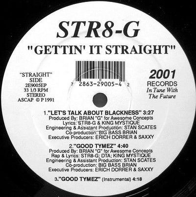 Str8-G – Gettin' It Straight Vinyl LP Record *Sealed 1991 Release*