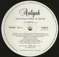 Aaliyah - Don't Know What To Tell Ya / Got To Give It Up 12" Vinyl LP Record - X747X