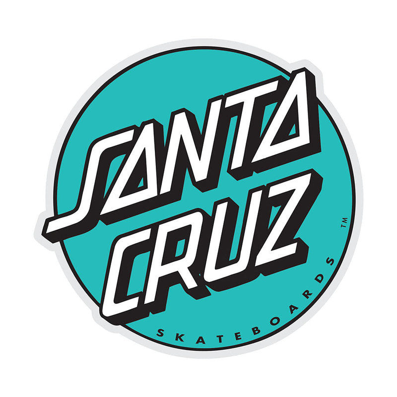 Santa Cruz Skateboards Turquoise Dot Logo Sticker - X747X
