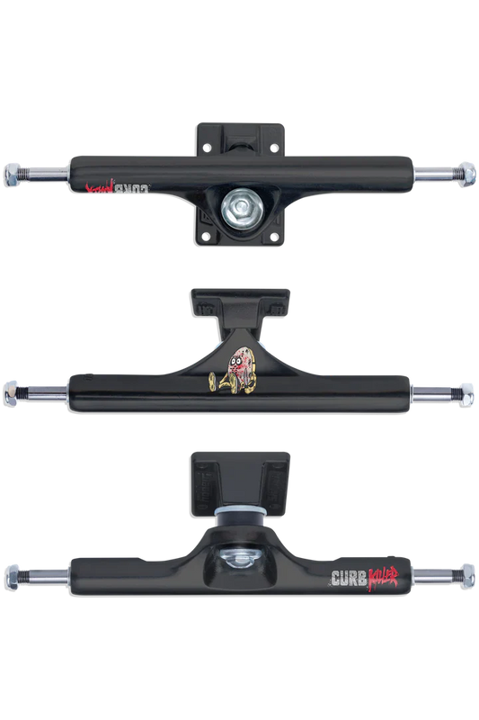 SLAPPY ST1 INVERTED CURB KILLER 10.0 MATTE BLACK SKATEBOARD TRUCKS