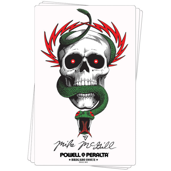Powell Peralta Mike McGill Skull & Snake Bones Brigade® Sticker - X747X