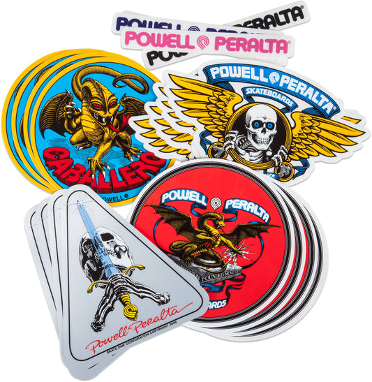 Powell Peralta Skateboards 5x Sticker Pack Caballero, Banner Dragon, and more!